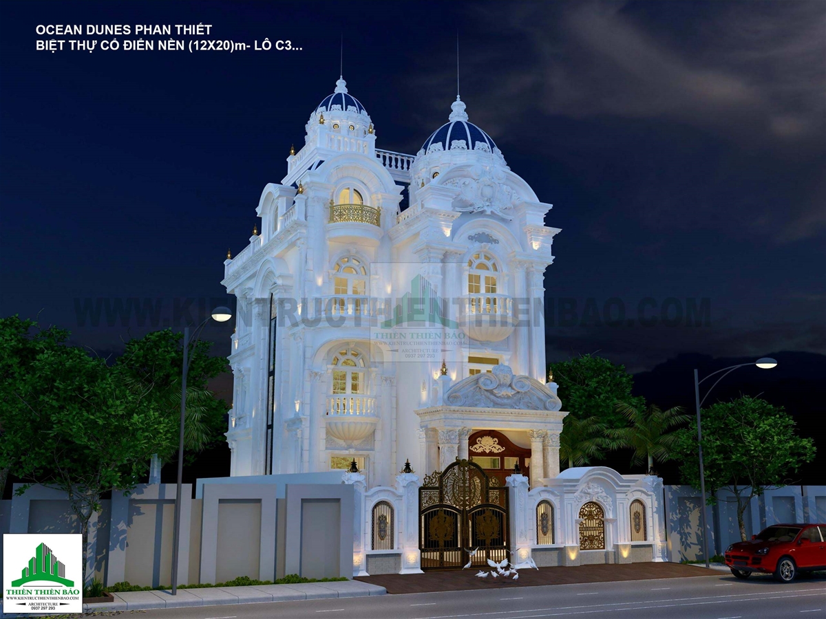 thiết kế kiến trúc biệt thự cổ điển phong cách Thiên Thiên Bảo tại Phan Thiết THIẾT KẾ BIỆT THỰ CỔ ĐIỂN MANG PHONG CÁCH KIẾN TRÚC THIÊN THIÊN BẢO - PHAN THIẾT 2020