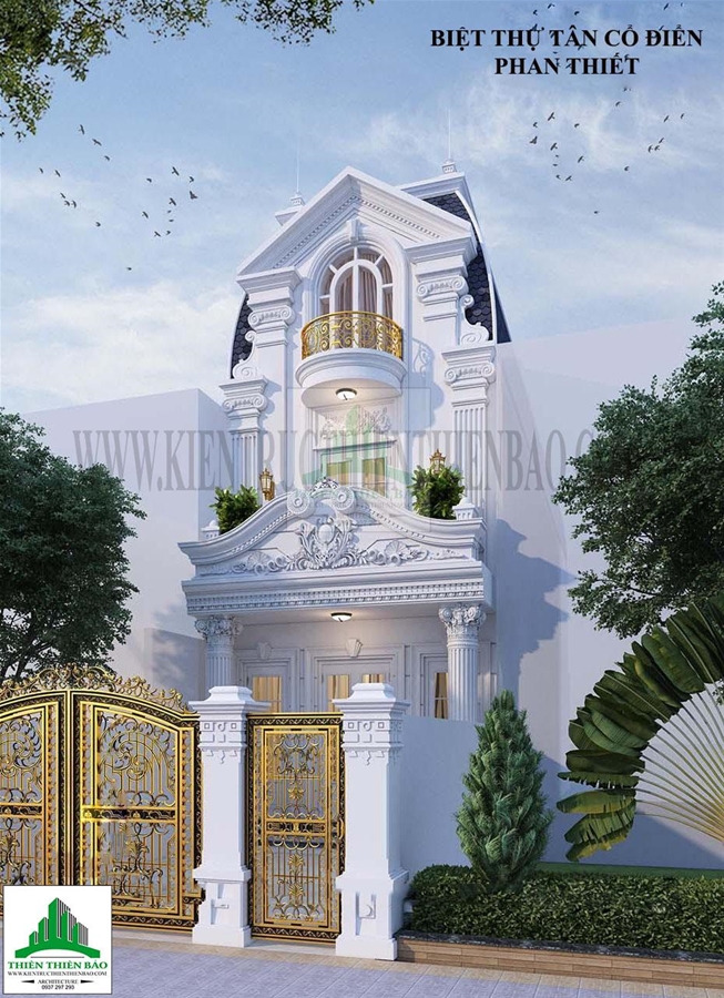 thiết kế biệt thự tân cổ điển mới nhất năm 2020 tại Phan Thiết THIẾT KẾ BIỆT THỰ TÂN CỔ ĐIỂN CỦA KTS THIÊN THIÊN BẢO - PHAN THIẾT 2020