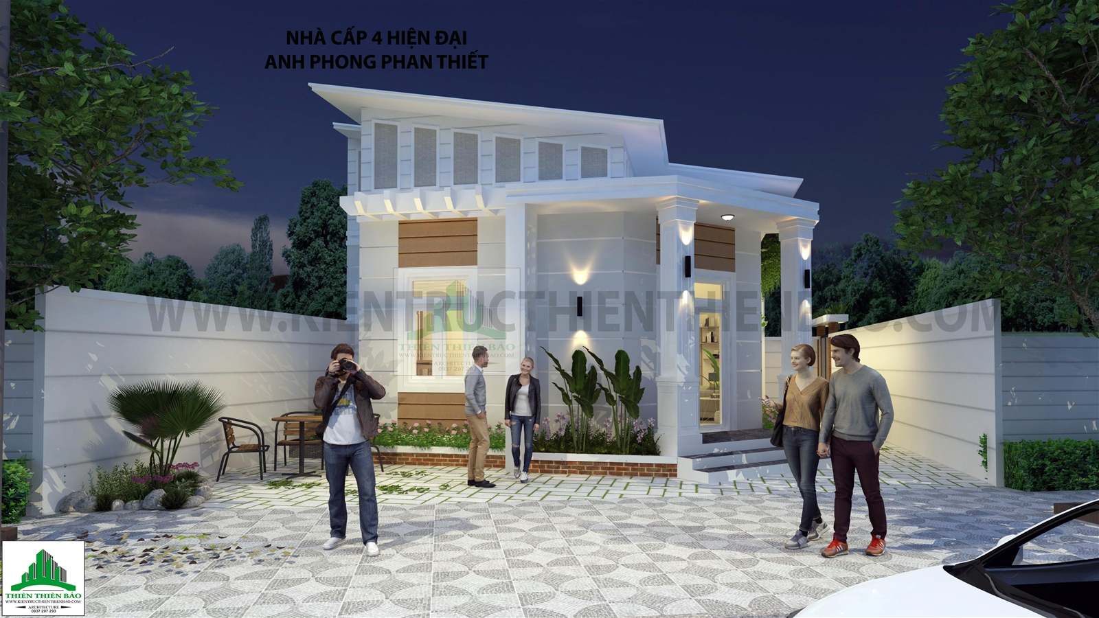 thiết kế nhà cấp 4 hiện đại giá rẻ tại Phan Thiết THIẾT KẾ NHÀ CẤP 4 HIỆN ĐẠI TẠI PHAN THIẾT NĂM 2020 - KIẾN TRÚC THIÊN THIÊN BẢO