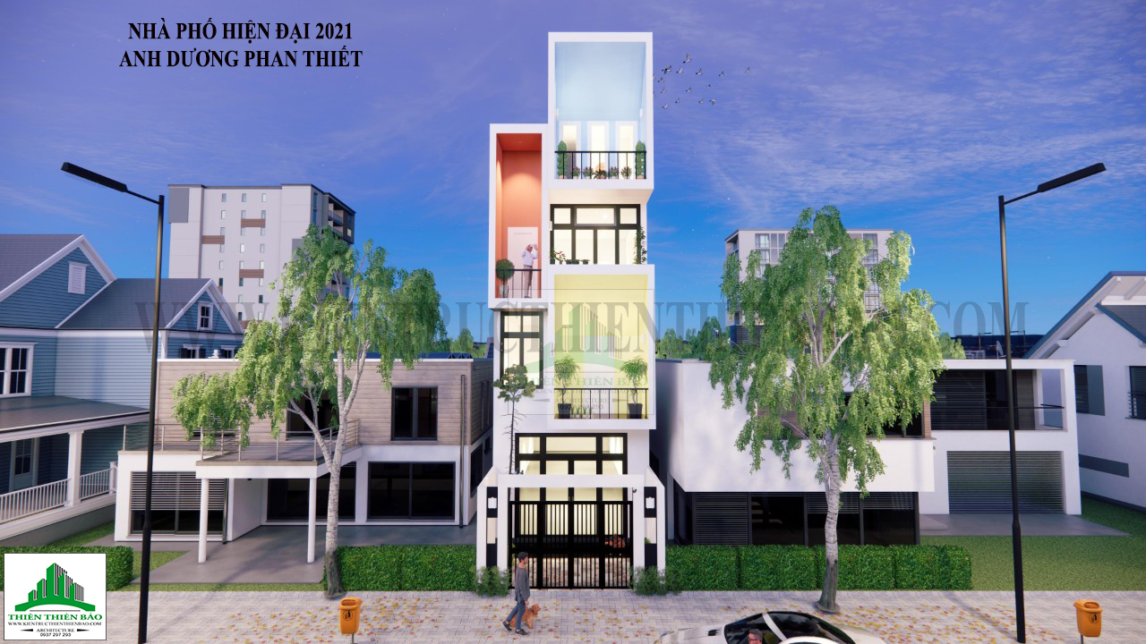 thiết kế nhà phố hiện đại mới nhất tại Phan Thiết THIẾT KẾ NHÀ PHỐ HIỆN ĐẠI 2 TẦNG TẠI PHAN THIẾT MỚI NHẤT NĂM 2020
