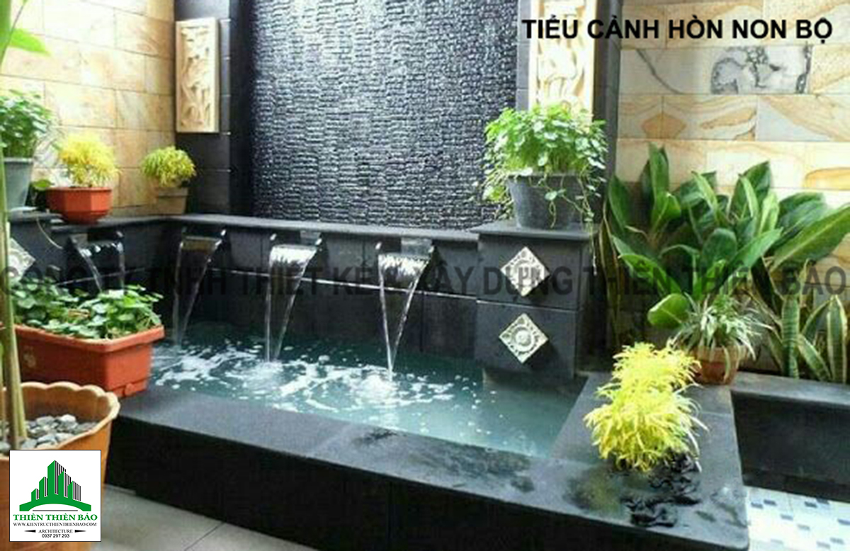 tiểu cảnh hòn non bộ trong thiết kế nhà tại Phan Thiết