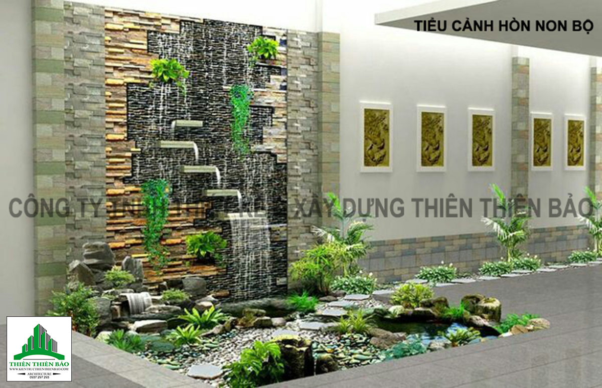 tiểu cảnh hòn non bộ trong thiết kế nhà tại Phan Thiết