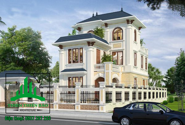 thiet.ke.nha.phan.thiet THIẾT KẾ BIỆT THỰ TÂN CỔ ĐIỂN 3 TẦNG ĐẸP MÊ HỒN TẠI PHAN THIẾT
