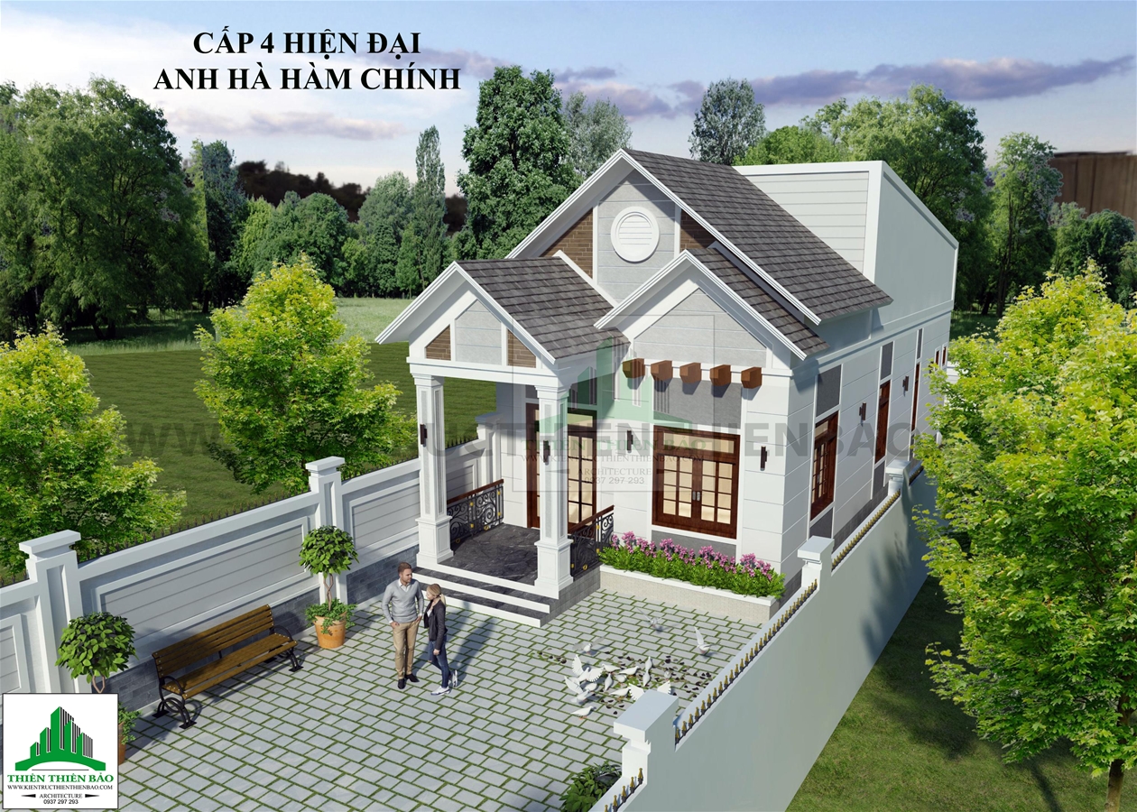 thiết kế nhà cấp 4 hiện đại giá rẻ tại Phan Thiết DESIGN NHÀ CẤP 4 HIỆN ĐẠI TẠI HÀM CHÍNH - KIẾN TRÚC THIÊN THIÊN BẢO